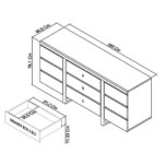 Bentley Designs Tivoli Dark Oak Sideboard - Image 2
