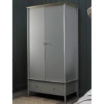 Bentley Designs Whitby Scandi Oak and Grey Double Wardrobe