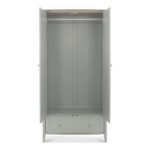 Bentley Designs Whitby Scandi Oak and Grey Double Wardrobe - Image 6