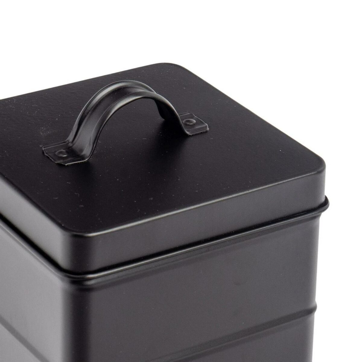 Biscuit Tin Storage Cookie Jar Barrel Canister Kitchen Vintage Metal Black - Image 5
