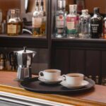 Black Round Non-Slip Serving Trays Plastic Food Tea Dinner Barware Trays - Image 4