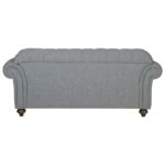Bordeaux Button Back Grey Fabric 2 Seater Sofa - Image 5