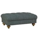 Bordeaux Fabric Footstool, Blue - Image 4