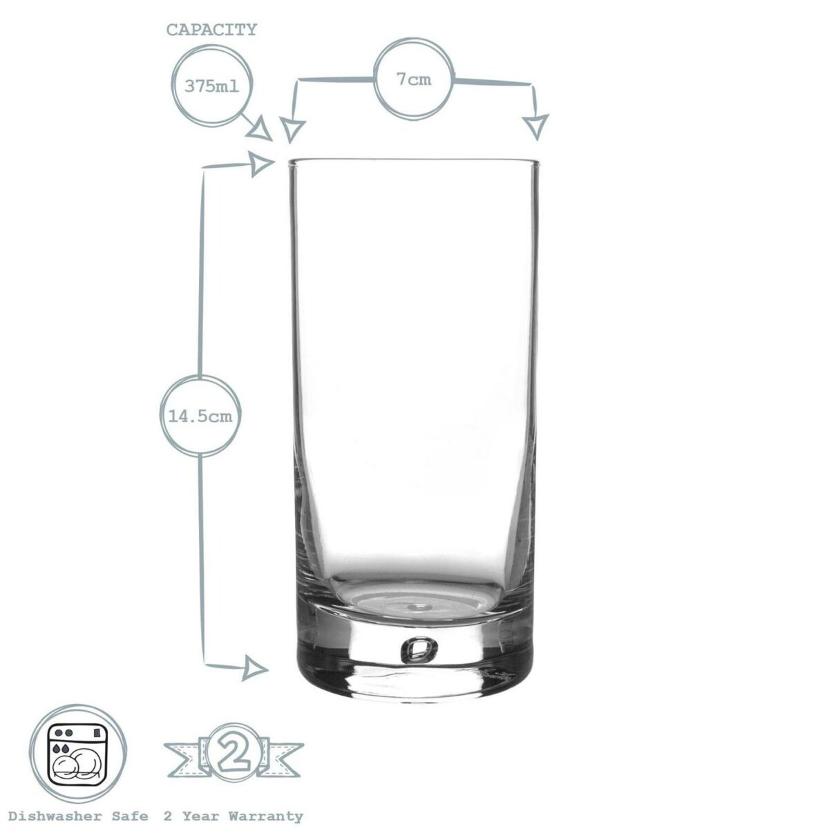 Bormioli Rocco 12 Piece Barglass Glassware Set Highball Whisky Water Clear - Image 3