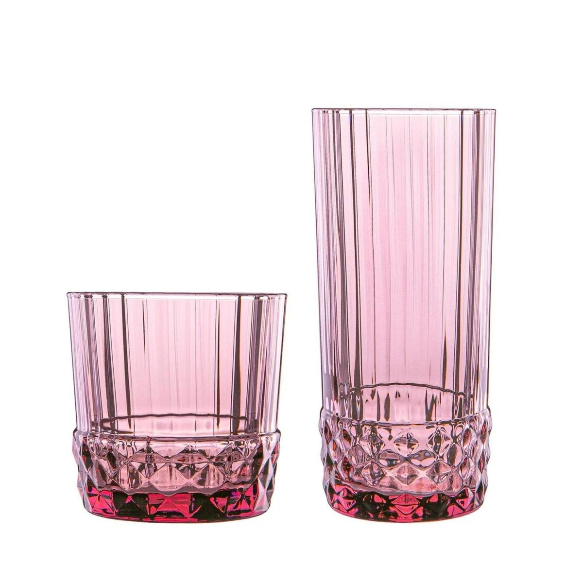Bormioli Rocco 12 Piece America '20s Glassware Set Cocktail Whiskey Rose - Image 1