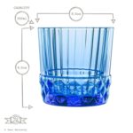 Bormioli Rocco 12x America '20s Water Glasses Whisky Tumblers 300ml Blue - Image 3