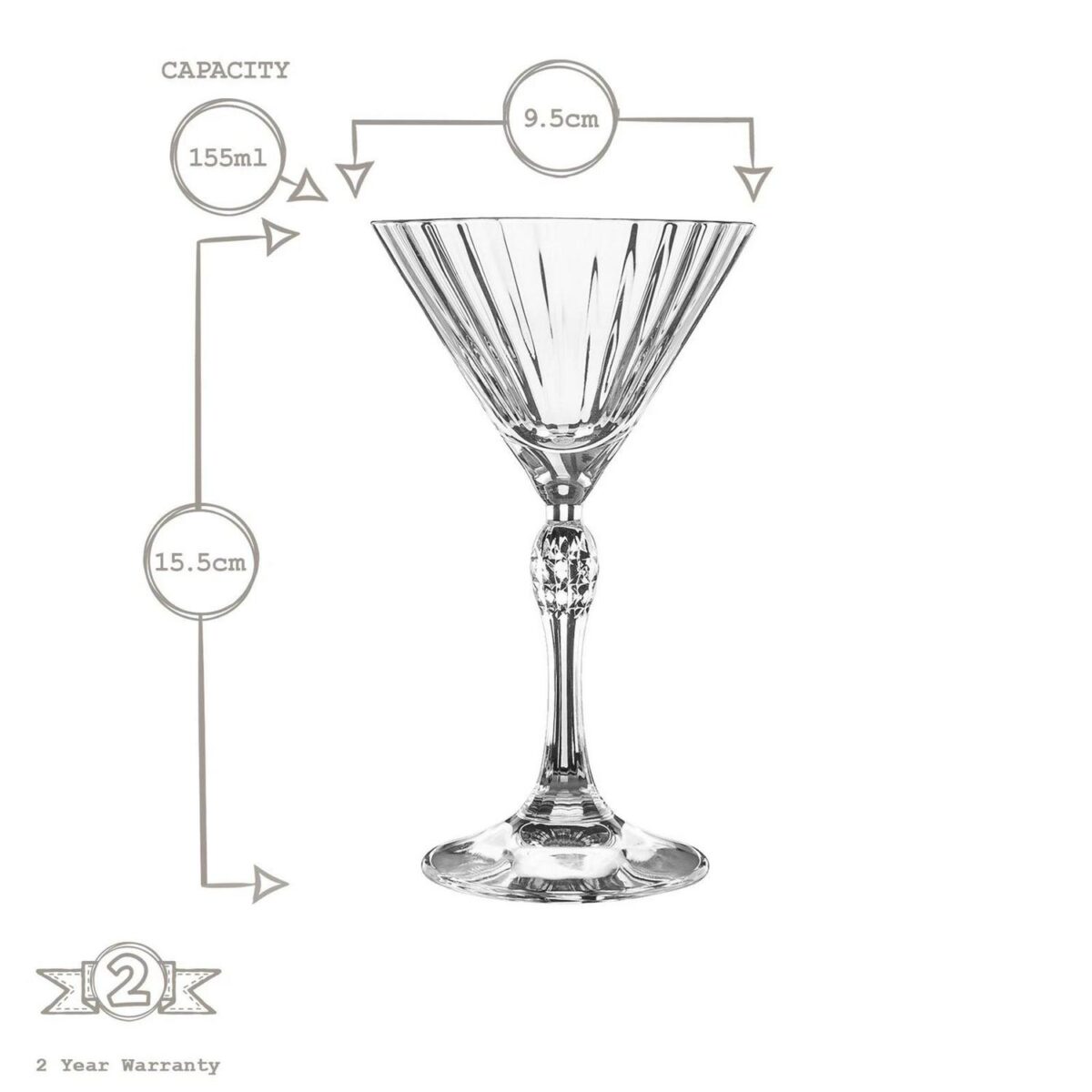 Bormioli Rocco 12x America '20s Martini Glasses Coupe Glasses Wine 155ml Clear - Image 3