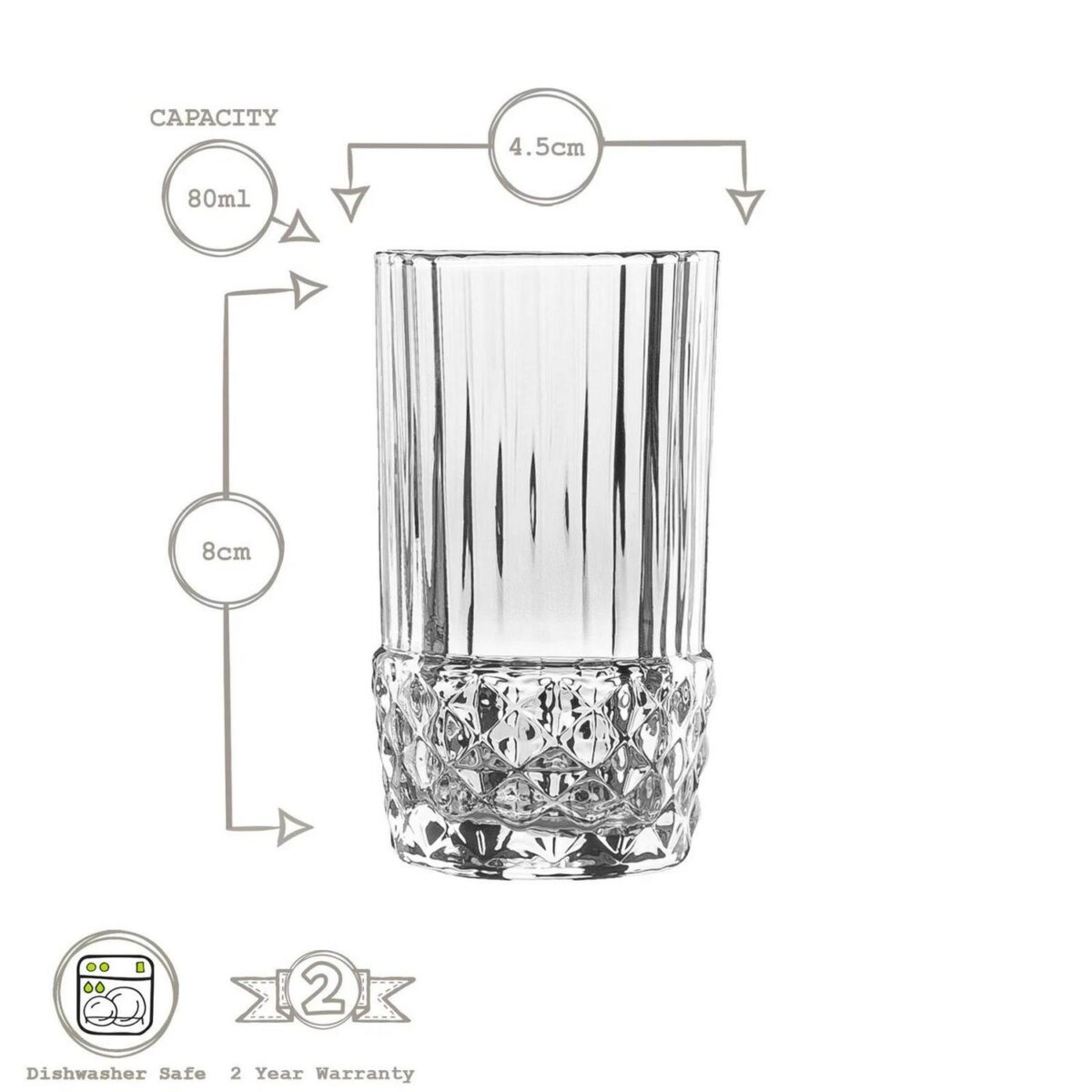 Bormioli Rocco 12x America '20s Shot Glasses Liqueur Shooter Glasses 80ml Clear - Image 3