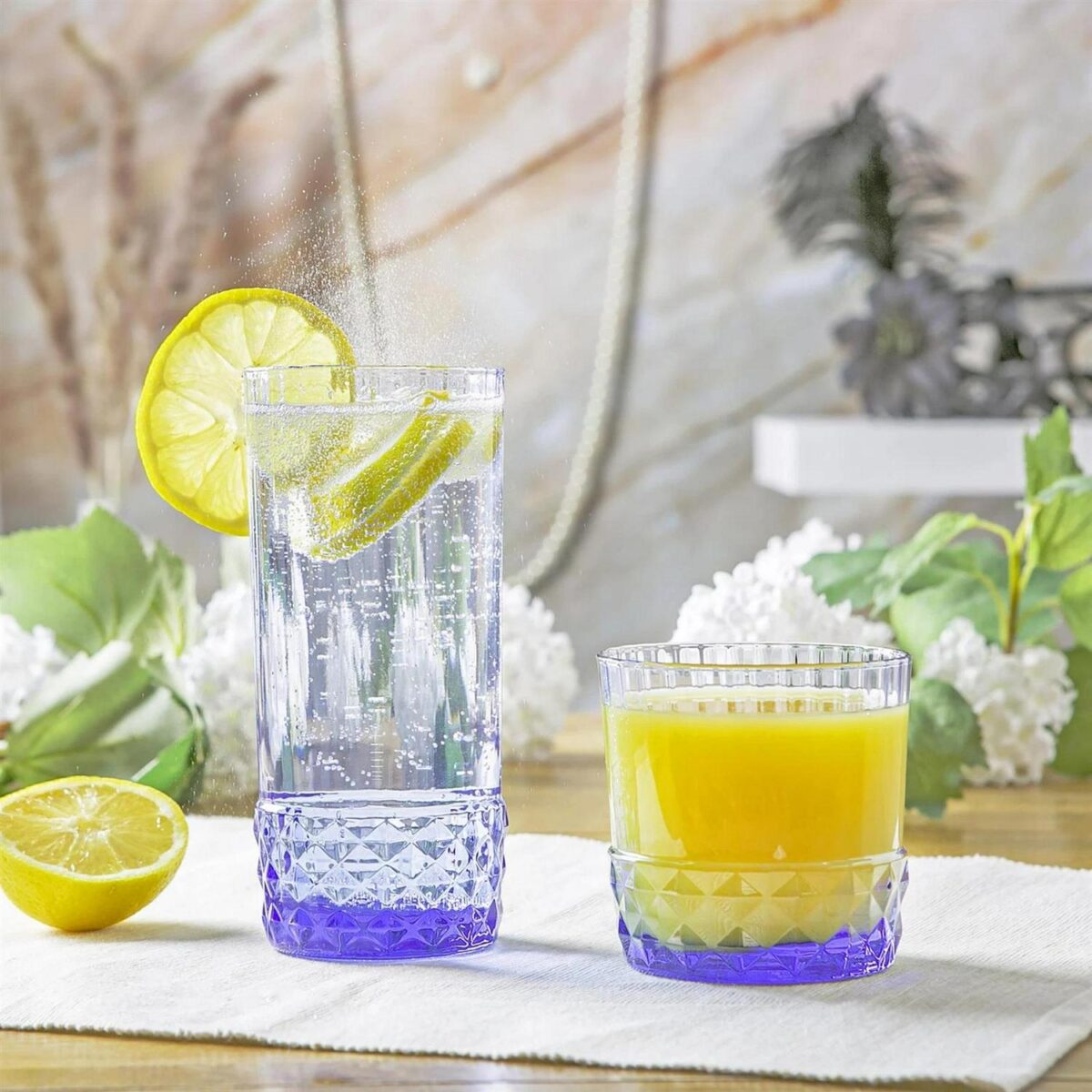 Bormioli Rocco 12x America '20s Water Glasses Whisky Tumblers 300ml Blue - Image 6