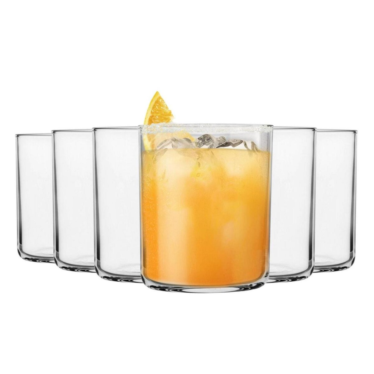 Bormioli Rocco 12x Aere Water Glasses Modern Straight Sided Whisky 280ml Clear - Image 1