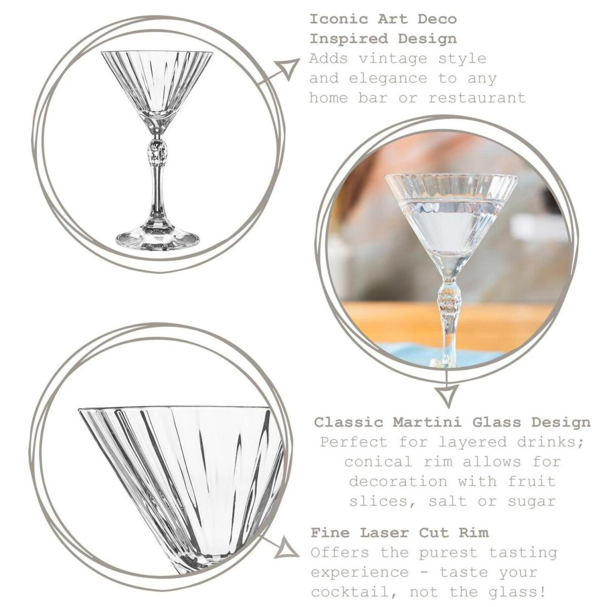 Bormioli Rocco 12x America '20s Martini Glasses Coupe Glasses Wine 155ml Clear - Image 2
