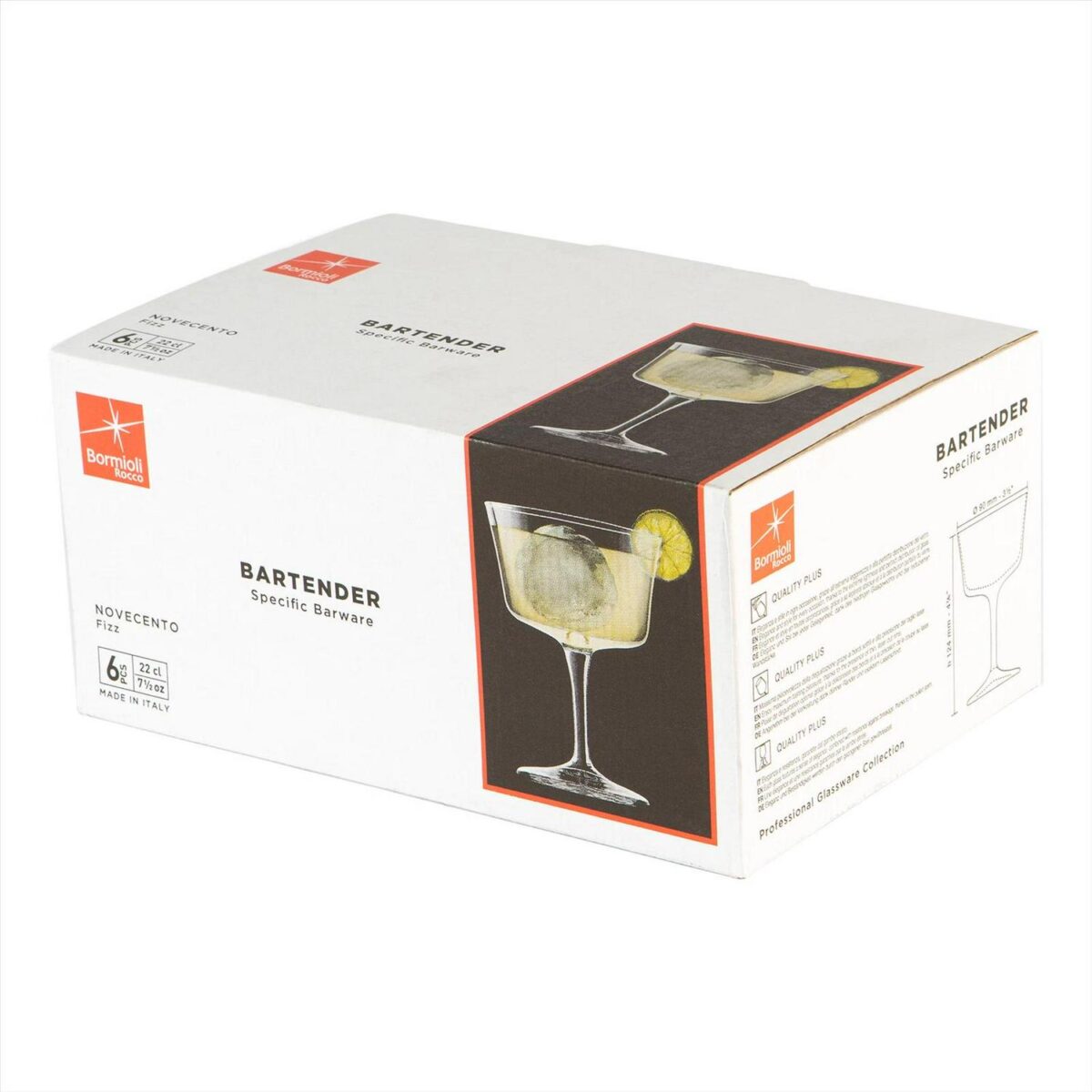 Bormioli Rocco 12x Bartender Novecento Champagne Saucers Coupe 220ml Clear - Image 6