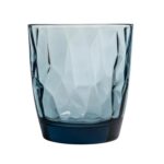 Bormioli Rocco 12x Diamond Water Glasses Dimpled Water Tumblers 300ml Blue - Image 4