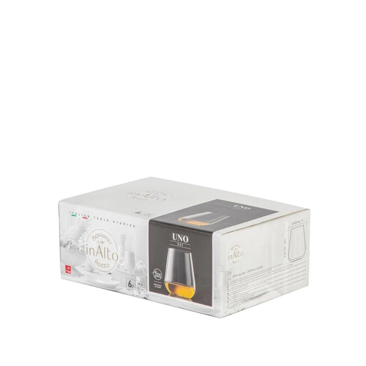 Bormioli Rocco 12x Inalto Uno Stemless Wine Glasses Wine Goblets 450ml Clear - Image 5