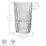 Bormioli Rocco 12x Romantic Highball Glasses Boho Water Tumblers 475ml Red - Image 3