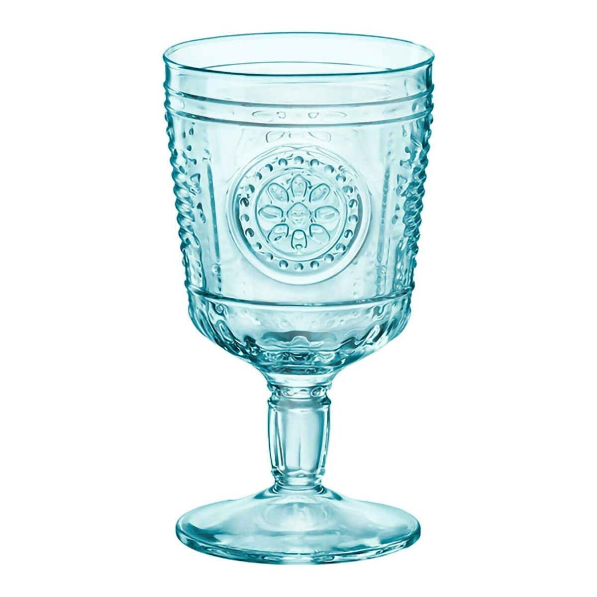 Bormioli Rocco 12x Romantic Wine Glasses Floral Boho Goblets 320ml Blue - Image 4