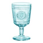 Bormioli Rocco 12x Romantic Wine Glasses Floral Boho Goblets 320ml Blue - Image 4