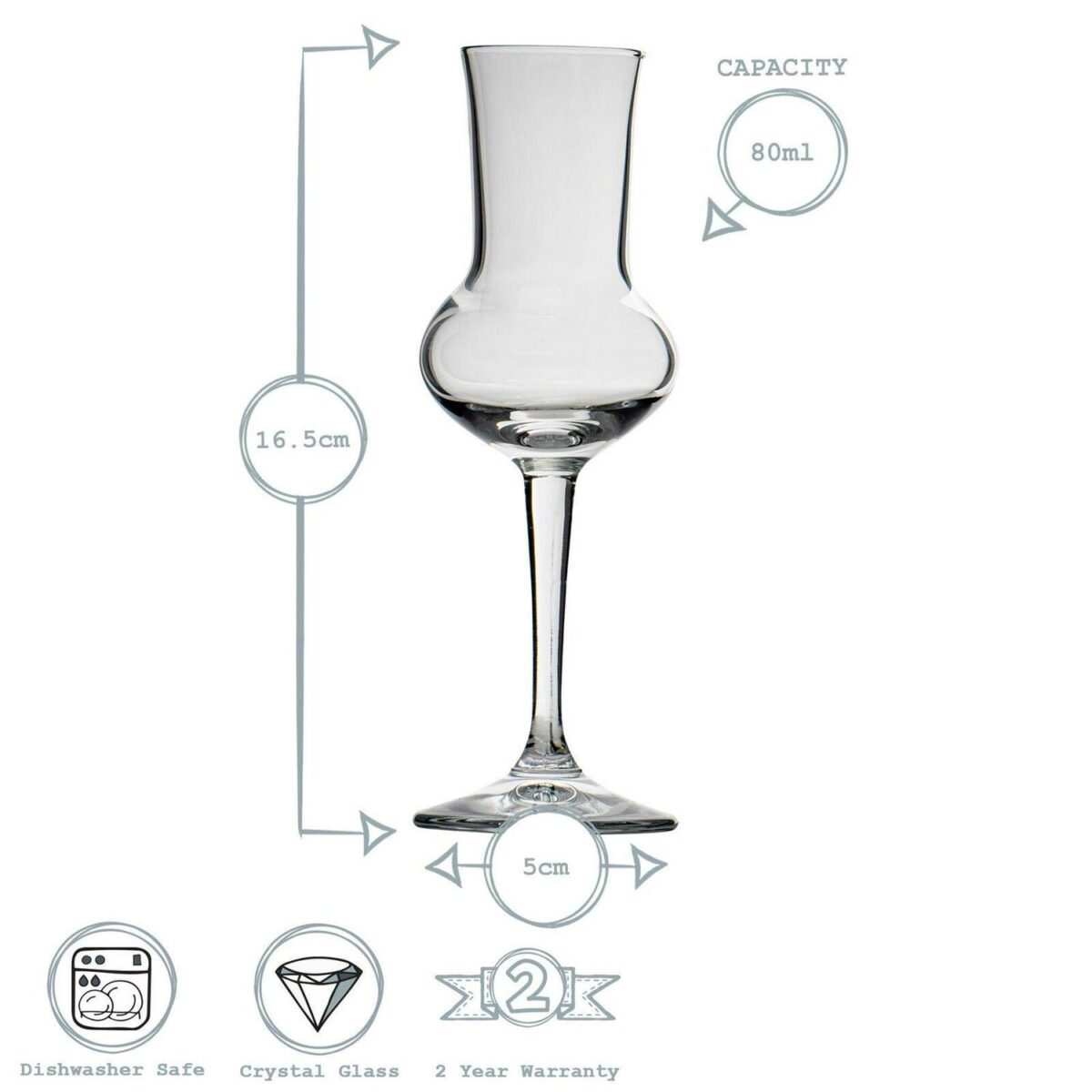 Bormioli Rocco 12x Restaurant Liqueur Glasses Lead Free Grappa 80ml Clear - Image 3