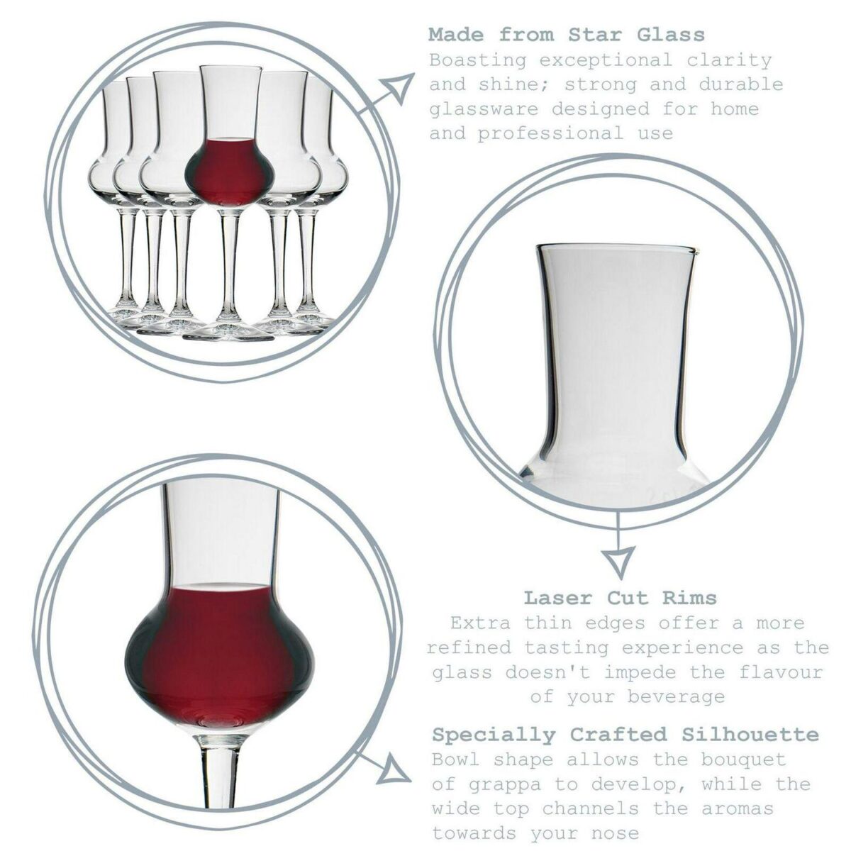 Bormioli Rocco 12x Restaurant Liqueur Glasses Lead Free Grappa 80ml Clear - Image 2