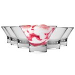 Bormioli Rocco 12x Ypsilon Ice Cream Bowls Classic Serving Glasses 375ml Clear