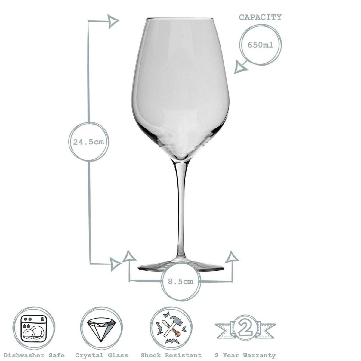Bormioli Rocco 18 Piece Inalto Tre Sensi Wine Glasses Set Lead Glasses Clear - Image 3