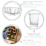 Bormioli Rocco 24x Diamond Shot Glasses Dimpled Liqueur Shooter 80ml Clear - Image 2