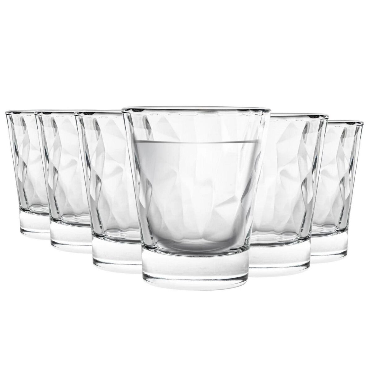 Bormioli Rocco 24x Diamond Shot Glasses Dimpled Liqueur Shooter 80ml Clear - Image 1