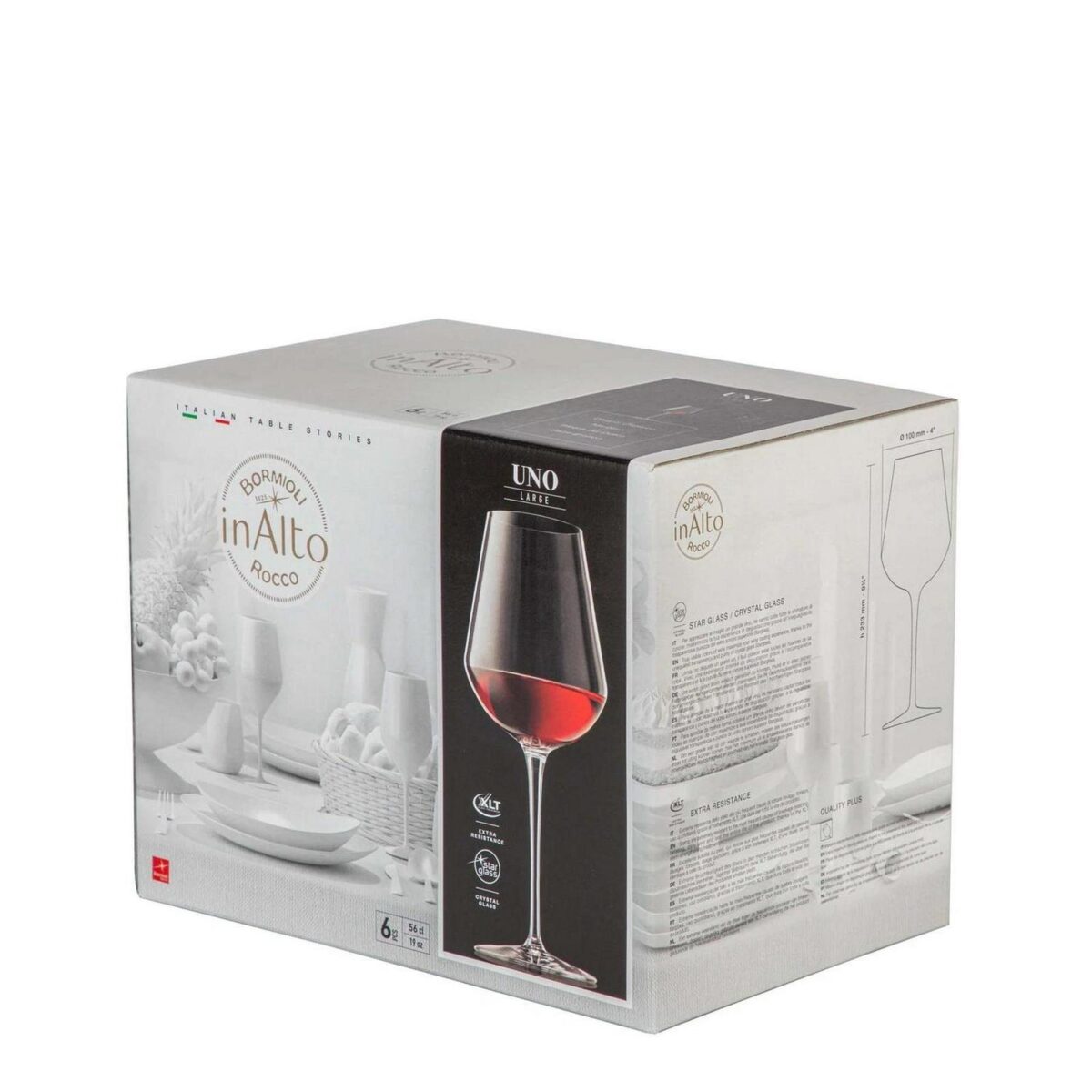 Bormioli Rocco 24x Inalto Uno Wine Glasses Lead Free Wine Goblet 560ml Clear - Image 6