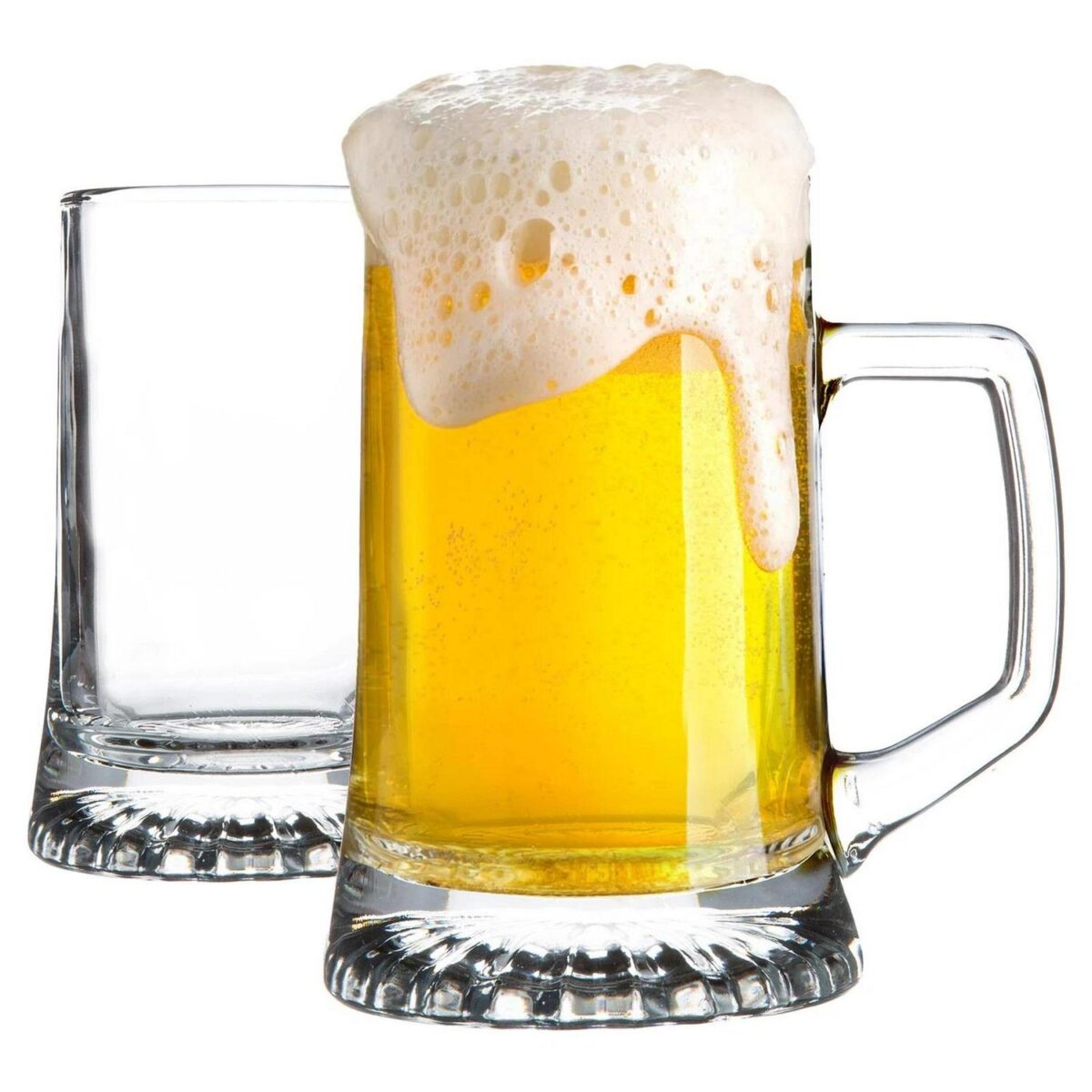 Bormioli Rocco 2x Stern Tankard Glass Beer Mugs Classic German 510ml Clear - Image 1