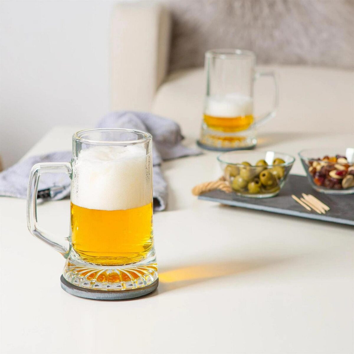 Bormioli Rocco 2x Stern Tankard Glass Beer Mugs Classic German 510ml Clear - Image 7