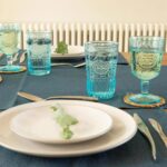 Bormioli Rocco 4x Romantic Water Glasses Boho Whisky Juice Tumbler 340ml Blue - Image 7