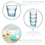 Bormioli Rocco 4x Rock Bar Lounge Water Glasses Whisky Cocktail 270ml Blue - Image 2