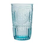 Bormioli Rocco 4x Romantic Water Glasses Boho Whisky Juice Tumbler 340ml Blue - Image 4