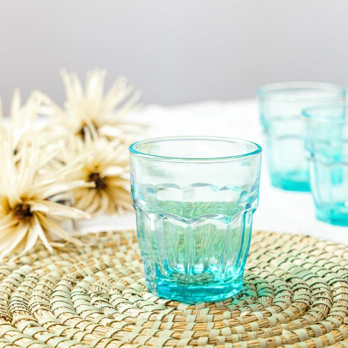 Bormioli Rocco 4x Rock Bar Lounge Water Glasses Whisky Cocktail 270ml Blue - Image 4