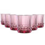 Bormioli Rocco 6x America '20s Water Glasses Whisky Cocktail Tumbler 300ml Rose
