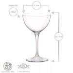 Bormioli Rocco 6x Bartender Novecento Martini Glasses Cocktail 235ml Clear - Image 3