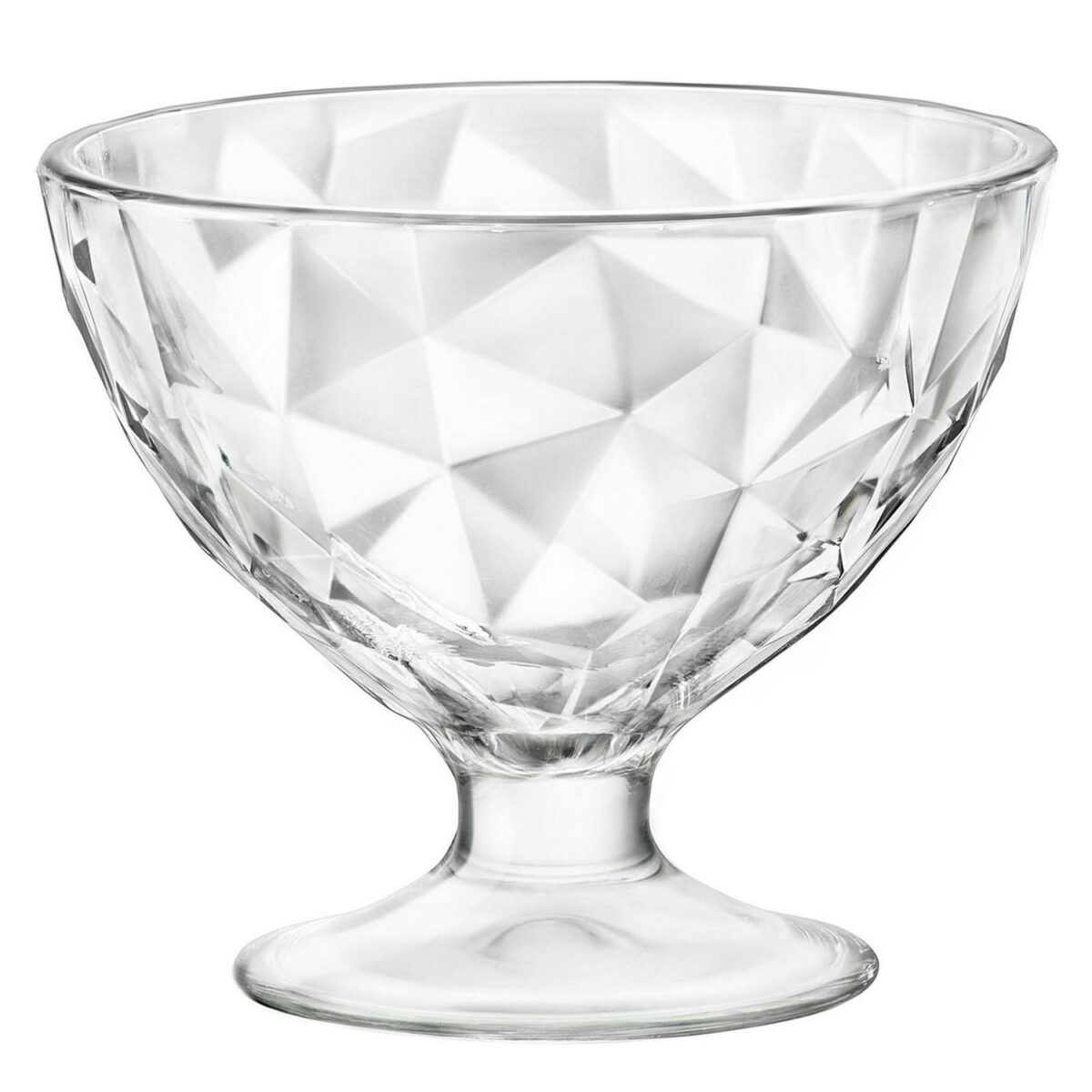 Bormioli Rocco 6x Diamond Ice Cream Bowls Dimpled Sundae Dessert 360ml Clear - Image 4