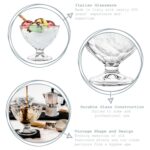 Bormioli Rocco 6x Diamond Ice Cream Bowls Dimpled Sundae Dessert 360ml Clear - Image 2