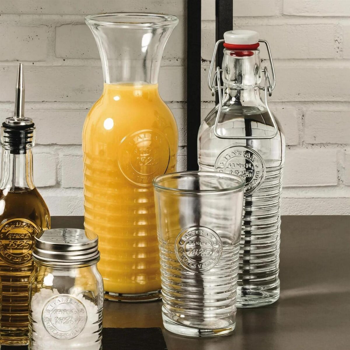 Bormioli Rocco 6x Officina 1825 Glass Carafes Water Juice Pitcher 1.2L Clear - Image 6