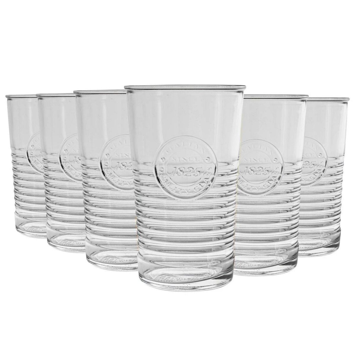 Bormioli Rocco 6x Officina 1825 Highball Glasses Water Tumblers 475ml Clear - Image 1