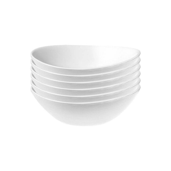 Bormioli Rocco 6x Prometo Glass Serving Bowls Tempered Glass Dining 15cm White