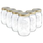 Bormioli Rocco 6x Quattro Stagioni Glass Storage Jars Canister 1.5L Clear