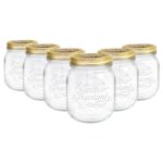 Bormioli Rocco 6x Quattro Stagioni Glass Storage Jar Food Canister 700ml Clear