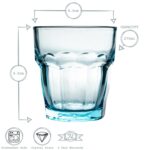 Bormioli Rocco 6x Rock Bar Lounge Water Glasses Whisky Tumblers 270ml Blue - Image 3