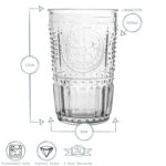 Bormioli Rocco 6x Romantic Water Glasses Vintage Style Tumbler 305ml Clear - Image 3
