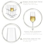 Bormioli Rocco 6x Spazio Champagne Flutes Glass Prosecco Stemware 190ml Clear - Image 2