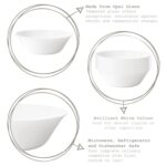 Bormioli Rocco 6x White Moon Glass Serving Bowl Glass Dinnerware 27cm White - Image 2