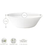 Bormioli Rocco 6x White Moon Glass Serving Bowl Glass Dinnerware 27cm White - Image 3
