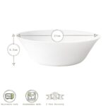 Bormioli Rocco 6x White Moon Glass Serving Bowl Glass Dinnerware 27cm White - Image 3