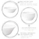 Bormioli Rocco 6x White Moon Glass Serving Bowl Glass Dinnerware 27cm White - Image 2